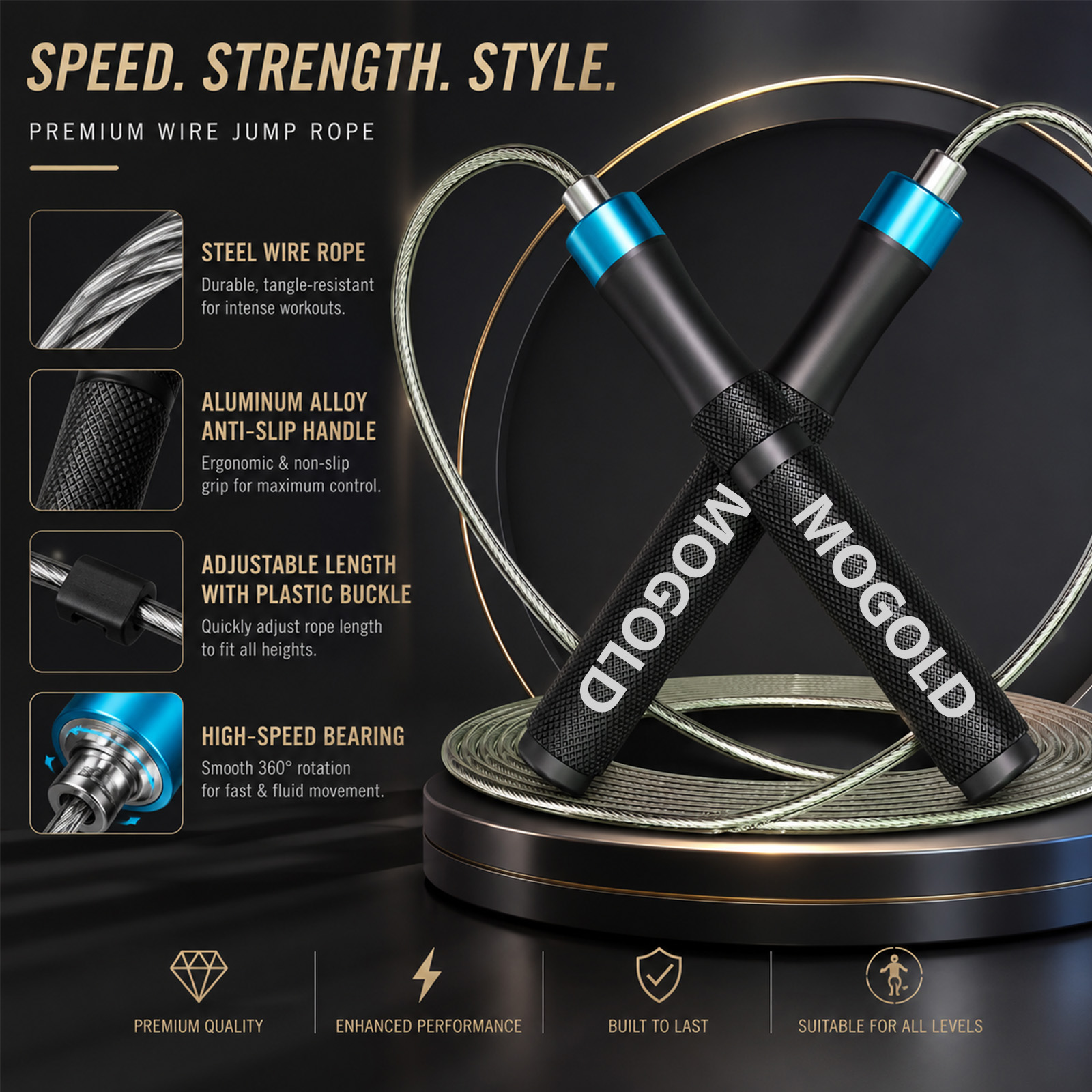 MOGOLD Profesyonel Hızlı Atlam - Speed Skipping Rope incelemesi ve fiyatı
